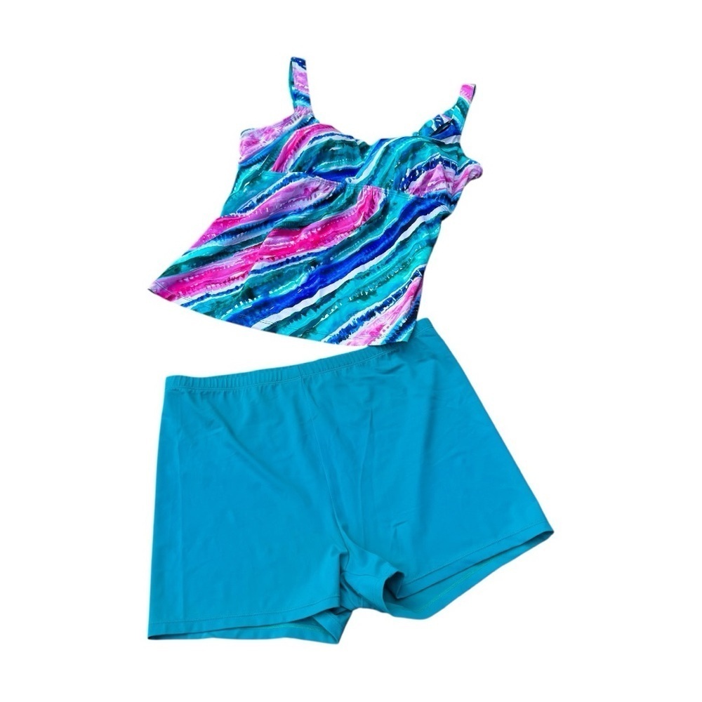 Kim Gravel Swimsuits For All Tankini in Rainbow Stripe - Picture 4 of 6